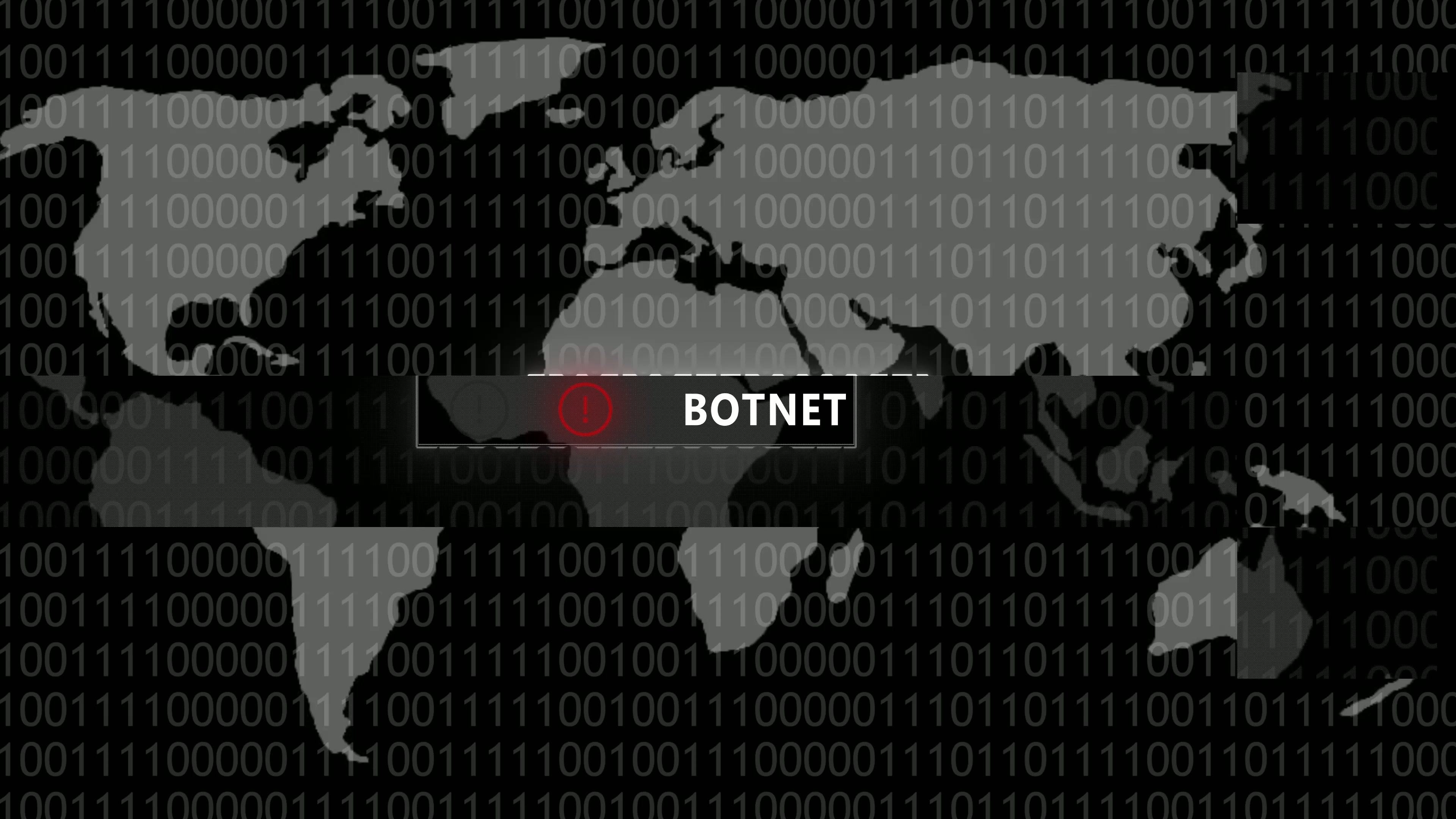 Botnet activity shown across a digital map