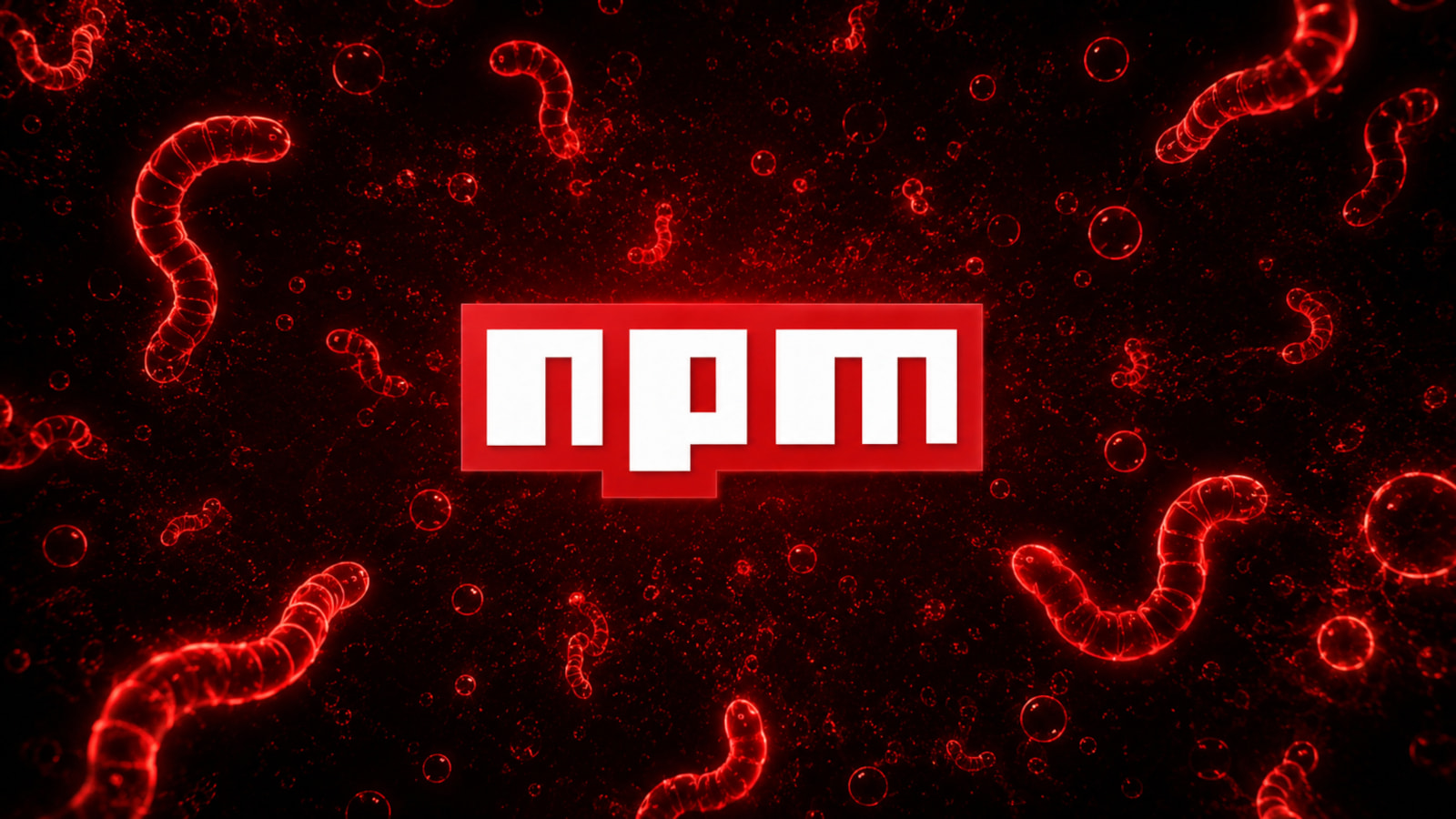 npm supply-chain worm illustration