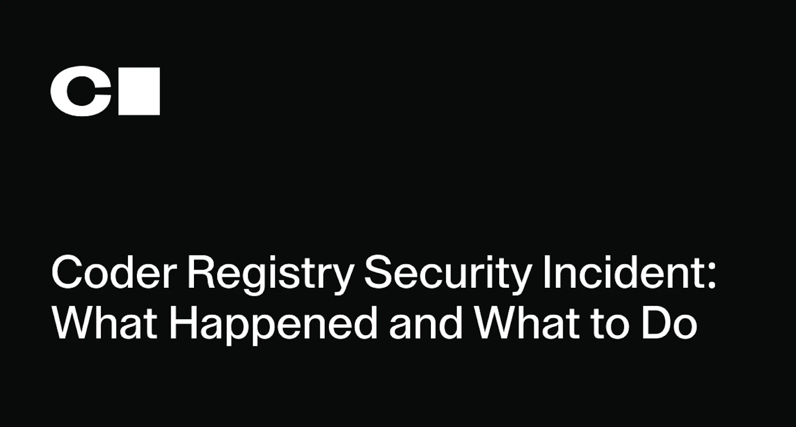 Coder Registry security incident artwork