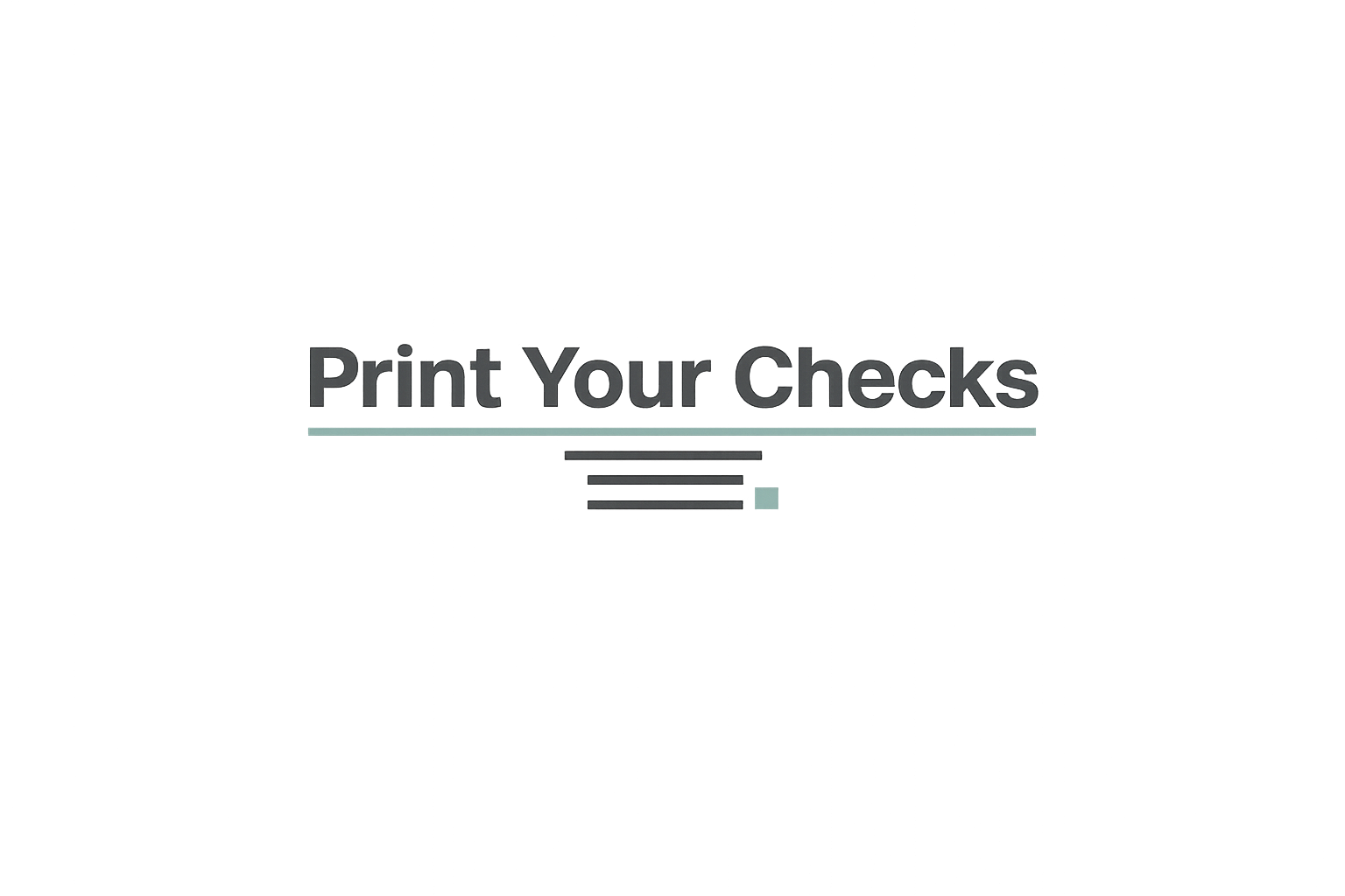 Print Your Checks